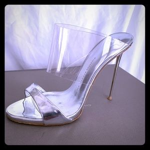 Giuseppe zanotti silver pvc sandals